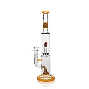 Eg Glass EH014 Flame Perc Water Pipe 15 Inch Yellow 1.jpg