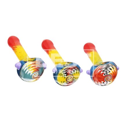 Eg Glass ESH23269 Tropical Style Wig Wag Head Hand Pipe Glass 4.1 6Pcs Per Display Box.jpg