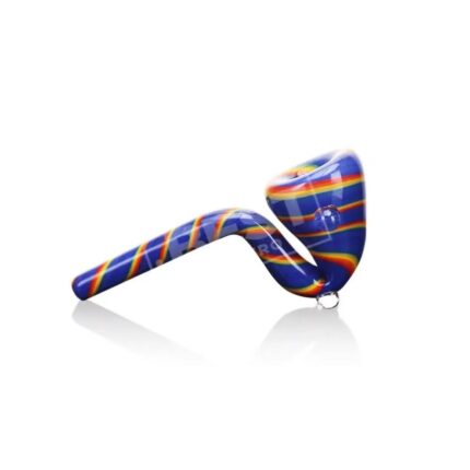 Eg Glass ESH23272 Classic Wig Wag Colors Glass Hand Pipe 4.9 Blue Yellow.jpg