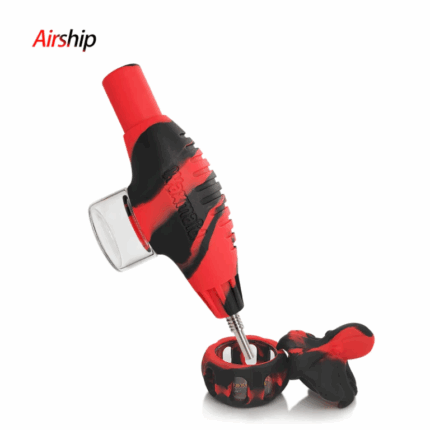 Waxmaid 7.09″ Airship Nectar Collector Kit Black Red.png