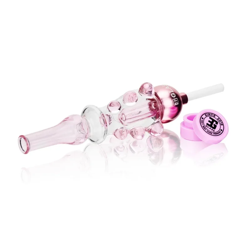 Eg Glass NC2523 Modular Pull Clean Bubble Grip Nectar Collector 6.5 inches″ Pink.webp