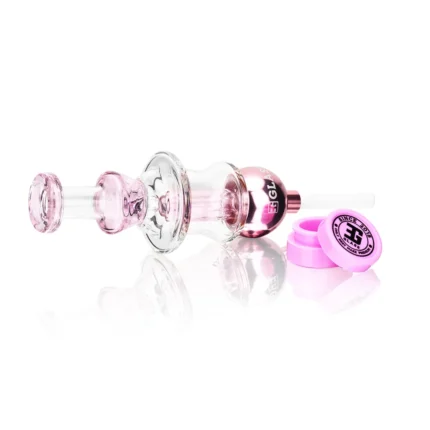 Eg Glass NC2527 Modular Pull Clean Bubble Node Nectar Collector 5.25″ Pink 1.webp